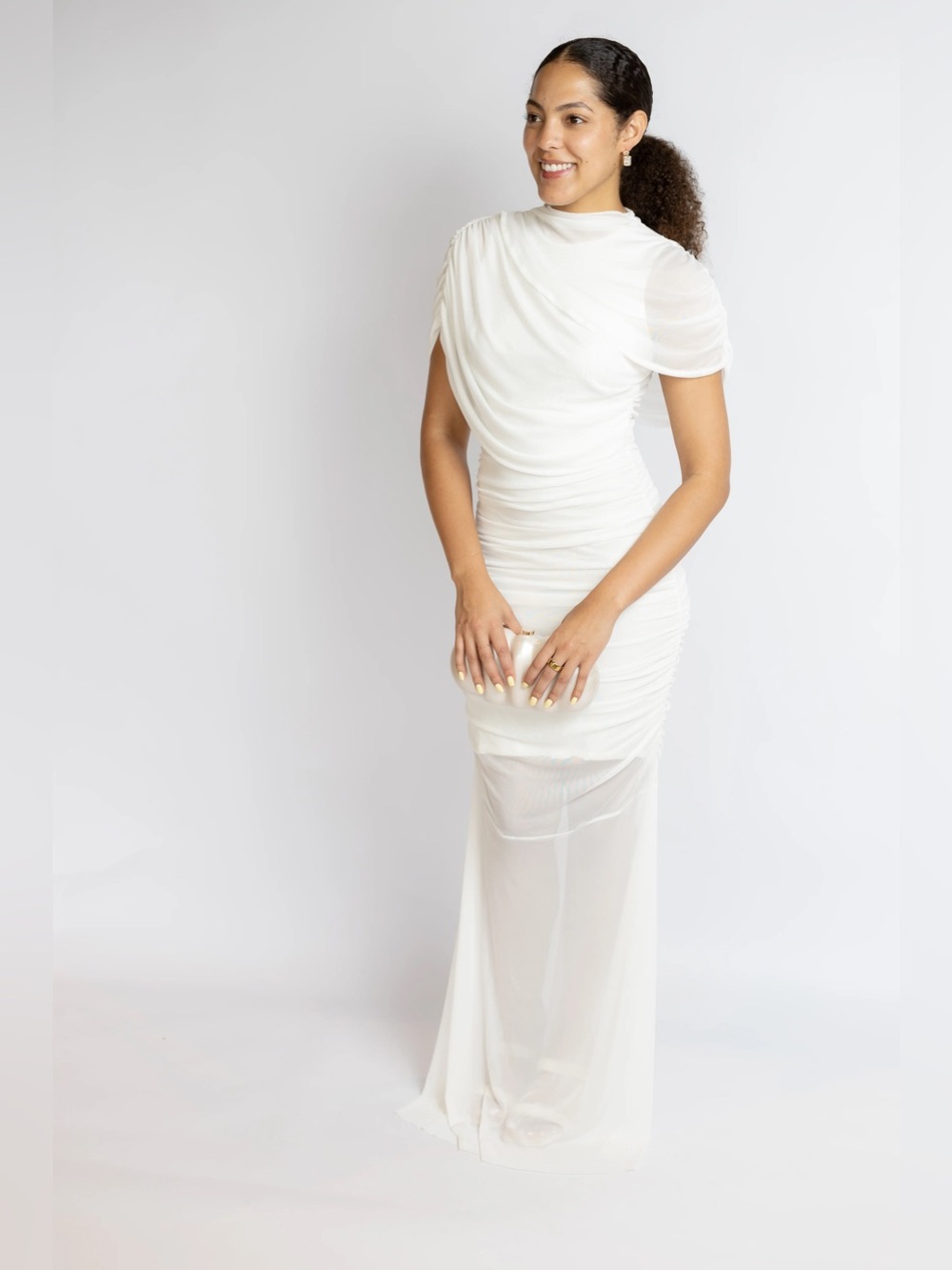 The Night Before Ruched Maxi Dress